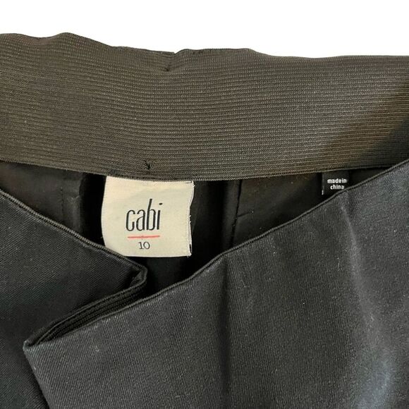 CABI 5174 PENCIL Trouser Black Side Zip Skinny Slim Leg Stretch Cotton Pants 10 - Picture 14 of 15